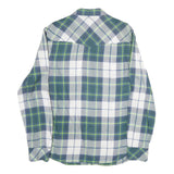 DIESEL Mens Blue Green Plaid Shirt L Cotton Long Sleeve Casual Button Fastening
