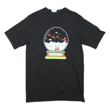 CHAMPION Mens Black Happy Jolly Days Graphic T-Shirt L Short Sleeve Crew Neck