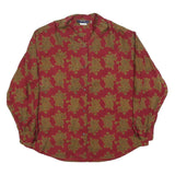 BREECHES Womens Red Patterned Rayon Shirt M Stylish Button Up