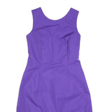 DOLCE & GABBANA Womens Purple Polyester Blend Bubble Mini Dress Sleeveless Zip
