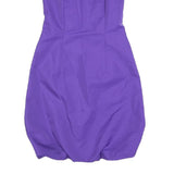 DOLCE & GABBANA Womens Purple Polyester Blend Bubble Mini Dress Sleeveless Zip