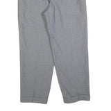 SPENGLER Mens Grey Regular Tapered Trousers W32 L28 Smart Casual Zip