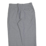 SPENGLER Mens Grey Regular Tapered Trousers W32 L28 Smart Casual Zip
