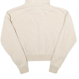 KARL KANI Womens Cream Hoodie M Cotton Blend Drawstring Pullover Sweatshirt