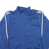 ADIDAS Mens Blue Zip Jacket M Polyester Blend Plain Sportswear Athletic