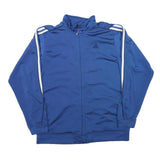 ADIDAS Mens Blue Zip Jacket M Polyester Blend Plain Sportswear Athletic