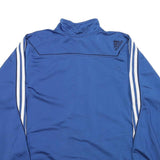 ADIDAS Mens Blue Zip Jacket M Polyester Blend Plain Sportswear Athletic