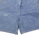 ROUTE 66 Mens Denim Blue Casual Shorts L W35 Cotton Blend Relaxed Fit