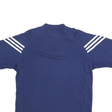 ADIDAS Mens Blue V-Neck Short Sleeve Sports T-Shirt M Cotton Blend