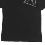 GUESS Mens Black Cotton Logo Graphic T-Shirt M V-Neck Short Sleeve Casual