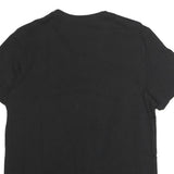 GUESS Mens Black Cotton Logo Graphic T-Shirt M V-Neck Short Sleeve Casual