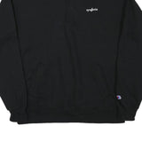 CHAMPION Mens Black Quarter Zip Sweatshirt XL Casual Cotton Blend Pullover