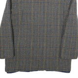 INTERNATIONAL SCENE Womens Blue & Grey Check Button Jacket M Cotton Tailored