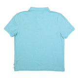 NAUTICA Mens Blue Short Sleeve Plain XL Cotton Blend Polo Shirt Classic Fit