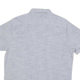 LEE Mens Blue Cotton Blend Shirt XL Casual Summer Short Sleeve Pocket