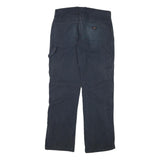 DICKIES Mens Cotton Blend Blue Regular Straight Trousers W34 L31 Workwear