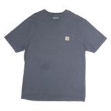 CARHARTT Mens Blue & Grey Pocket T-Shirt M Short Sleeve Crew Neck Cotton Casual