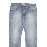 LEVI'S 504 Mens Jeans Blue Regular Straight Denim Light W34 L30 Classic Zip