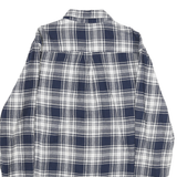 CHAPS Mens Blue & White Check Shirt L Button-Down Collar Long Sleeve Casual