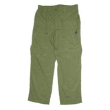 MAMMUT Mens Cotton Olive Relaxed Straight Trousers W34 L28 Casual Outdoor Zip
