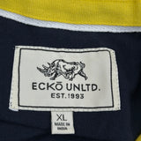 1972 All City King Ecko Unltd Graphic Polo Shirt - XL Navy Cotton
