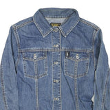 LEE Womens Blue Denim Jacket S Cotton Blend Button Closure Classic Fit Casual