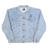 TEXX Mens Blue Denim Button Jacket L Cotton Classic Casual Light Wash