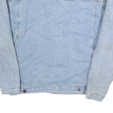 TEXX Mens Blue Denim Button Jacket L Cotton Classic Casual Light Wash