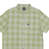 JACK WOLFSKIN Mens Green & Cream Checked Shirt L Cotton Blend Casual Outdoor