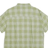 JACK WOLFSKIN Mens Green & Cream Checked Shirt L Cotton Blend Casual Outdoor