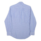 TOMMY HILFIGER Mens Blue Check Cotton Blend Shirt M Classic Fit Button-Up
