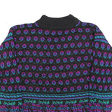 PERSUASION Womens Black Patterned Jumper Round Neck Basic Knit L Acrylic