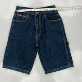 Southpole Baggy Denim Shorts - 25W 12L Dark Wash Denim