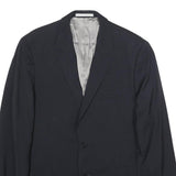 FERRE Mens Black Pinstripe Classic Wool Jacket L Button Classic Fit Formal