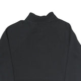 NIKE Womens Black 1/4 Zip M Cotton Blend Crop Sweatshirt Sportswear