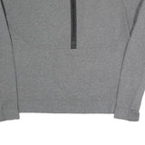 NIKE Womens Grey Sweatshirt Crew Neck L Cotton Blend Pullover Zip Back