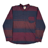 Levis Striped Shirt - 2XL Blue Cotton