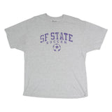 CHAMPION Mens Grey SF State Soccer Graphic T-Shirt XL Short Sleeve Crew Neck