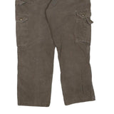 CARHARTT Mens Brown Regular Fit Straight Trousers Cotton Blend W36 L30 Workwear