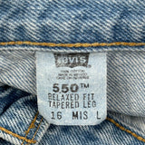 Levis 550 Jeans - 32W US 8 Light Wash Cotton