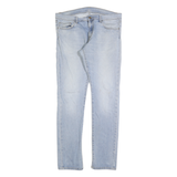 CARHARTT Mens Slim Light Blue Denim Jeans W36 L34 Zip Closure Pockets