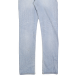 CARHARTT Mens Slim Light Blue Denim Jeans W36 L34 Zip Closure Pockets