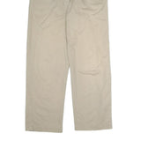 NAUTICA Mens Cotton Beige Regular Straight Trousers W36 L31 Casual Zip Closure
