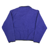 ST JOHNS BAY Womens Blue Pullover Fleece Jumper 1/4 Zip L Winter Casual