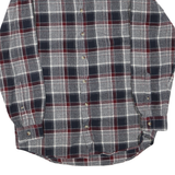 RED HEAD Mens Navy & Maroon Check Cotton Blend Shirt L Casual Button-Down