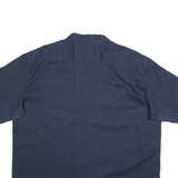 DICKIES Mens Navy Blue Work Shirt 2XL Cotton Blend Short Sleeve Button