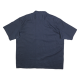 DICKIES Mens Navy Blue Work Shirt 2XL Cotton Blend Short Sleeve Button