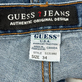 Guess Denim Shorts - 32W 8L Blue Cotton