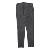 LEVI'S Womens Slim Black Denim Raw Slim Leg Jeans W30 L32 Skinny Stretch