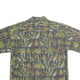 COOKE STREET Mens Blue & Green Tropical Print Cotton Shirt L Summer Casual